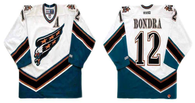2019 Men Washington Capitals 12 Bondra CCM white NHL jerseys